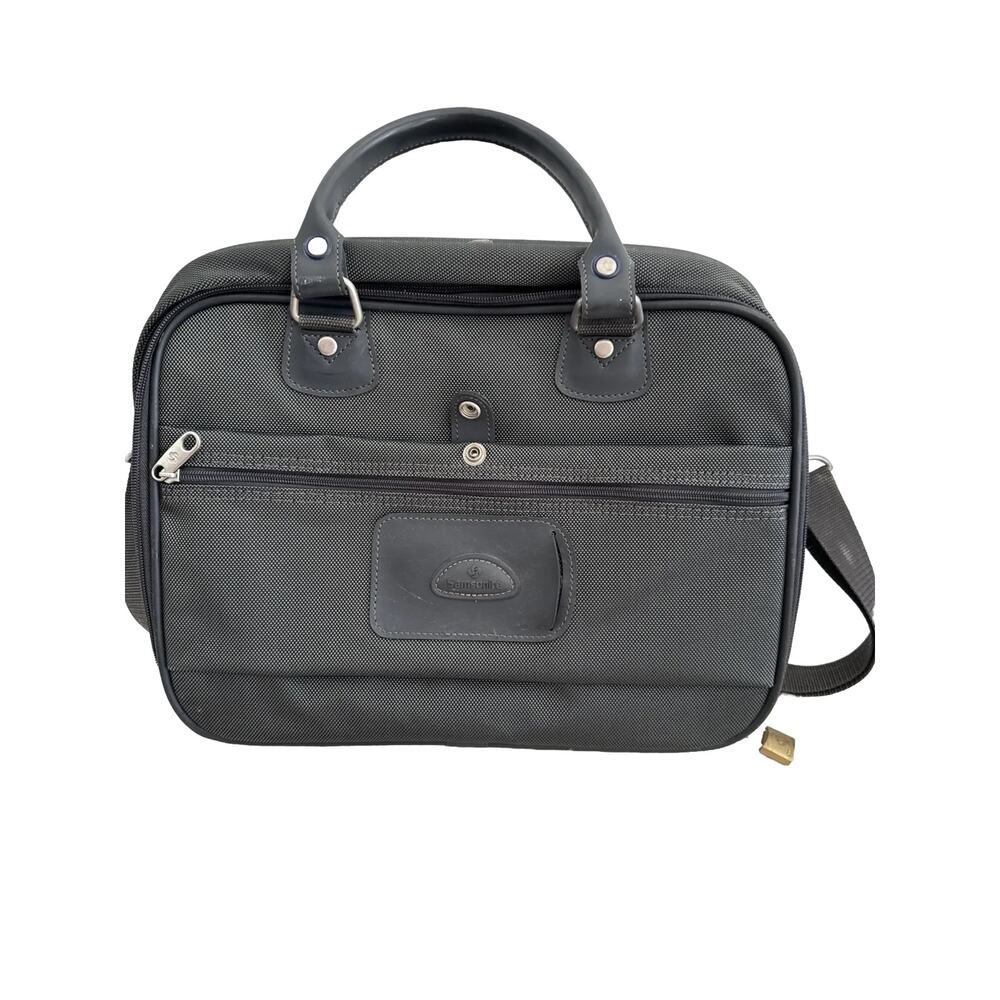 Samsonite 17" Overnight Briefcase Suitcase Carry-On Black Nylon